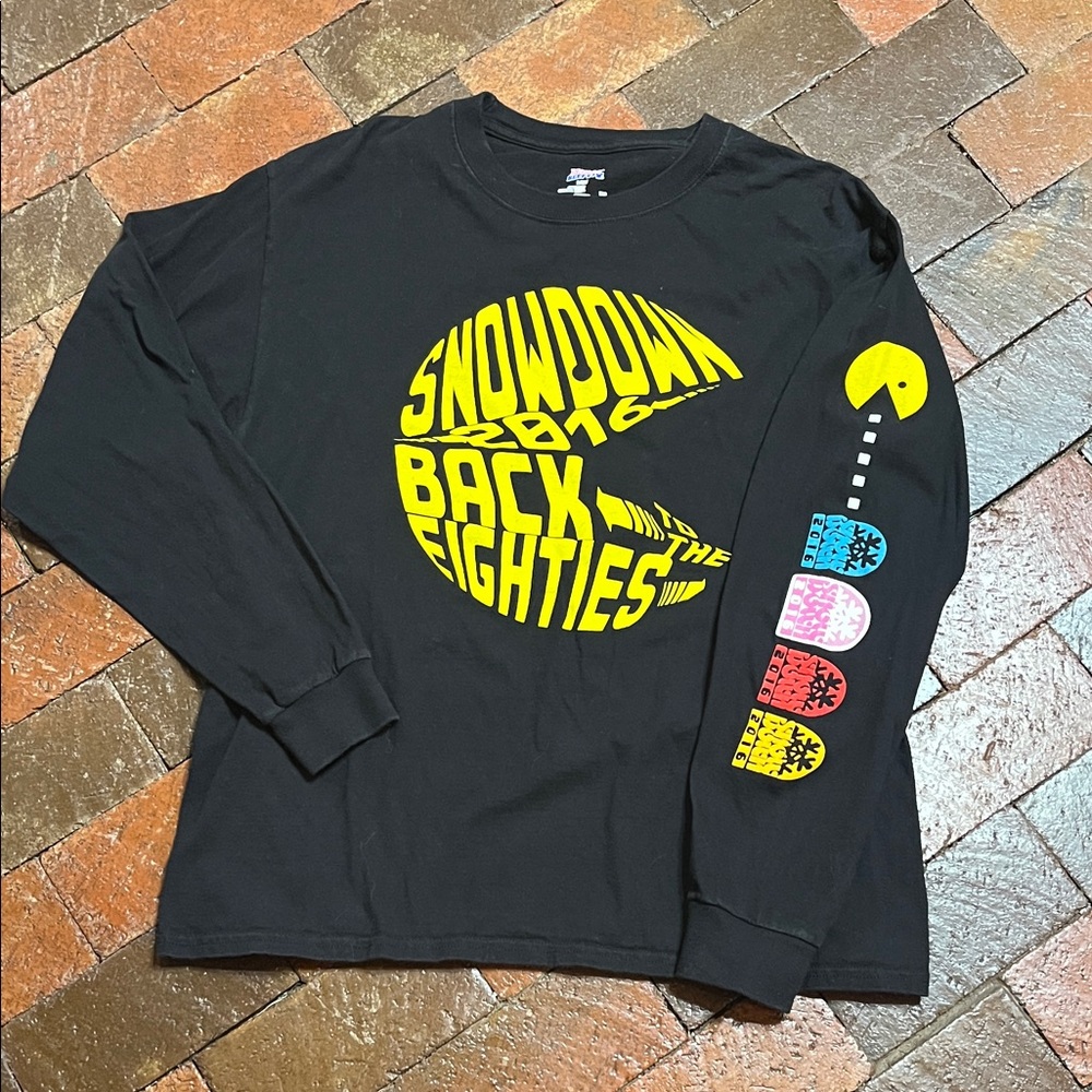 Snowdown “2016 Back to the 80s”Black Large Long Sleeve Tee
